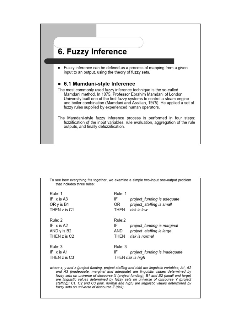 Fuzzy Inference Techniques Explained | PDF | Fuzzy Logic | Mathematics