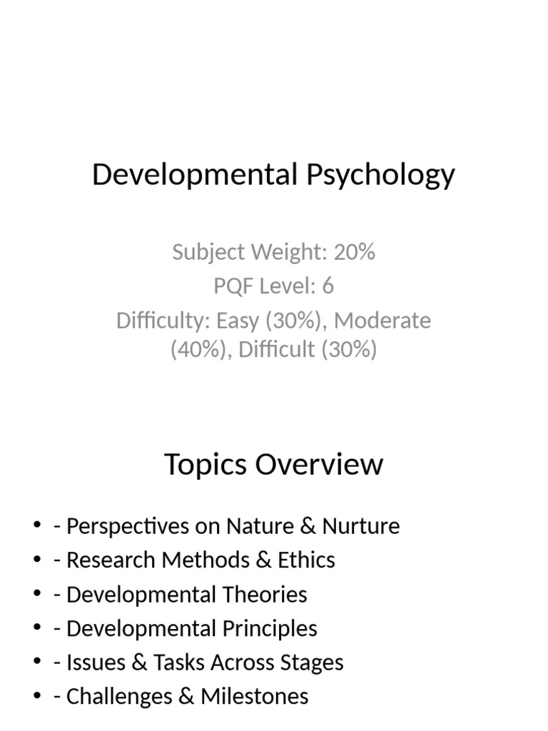 Developmental and Abnormal Psychology Overview | PDF | Mental Disorder ...