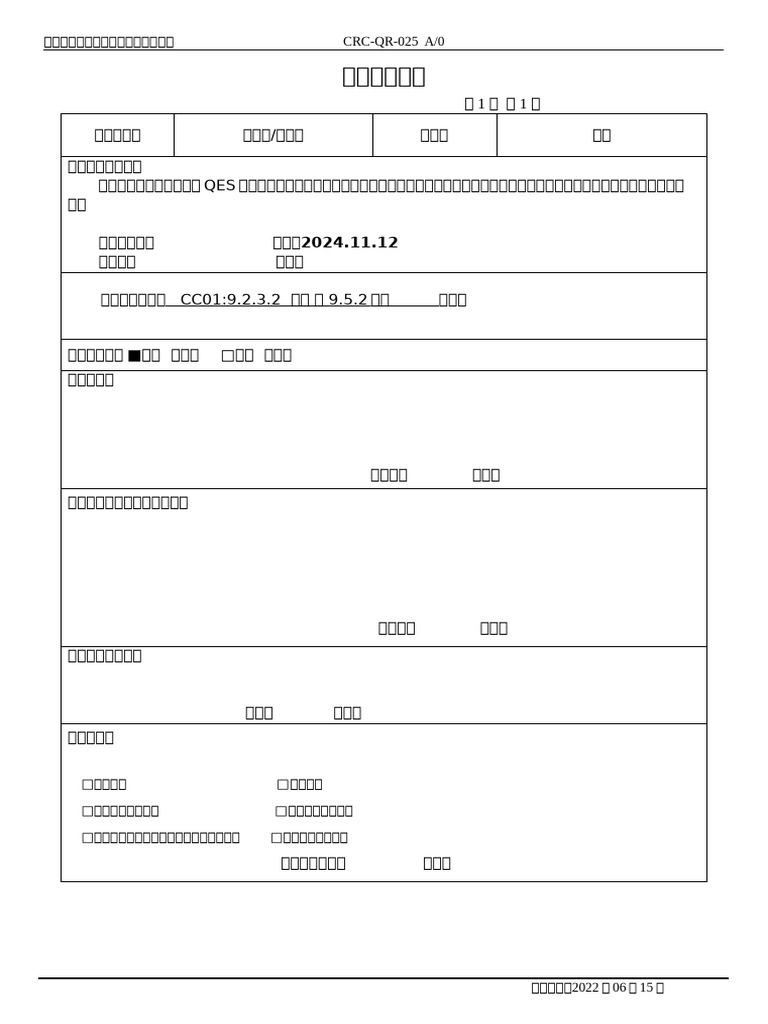 6、2024年内部审核不符合项报告 | PDF