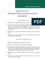 Application Note Agraquant® Melamine Sensitive Elisa Cokaq9400