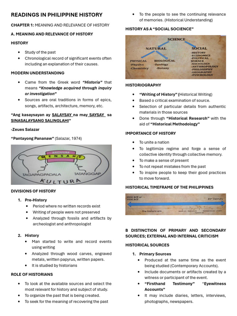 Understanding Philippine History Basics | PDF | Primary Sources