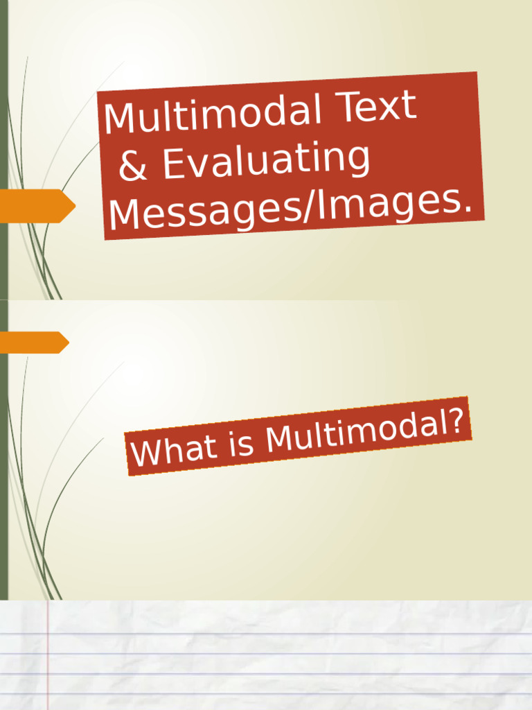 Multimodal Text Lesson W Evaluating Messages | PDF | Storytelling ...