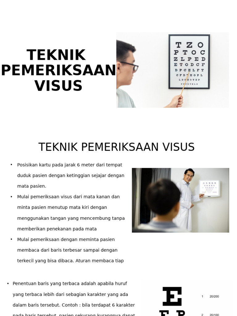 Teknik Pemeriksaan Visus | PDF
