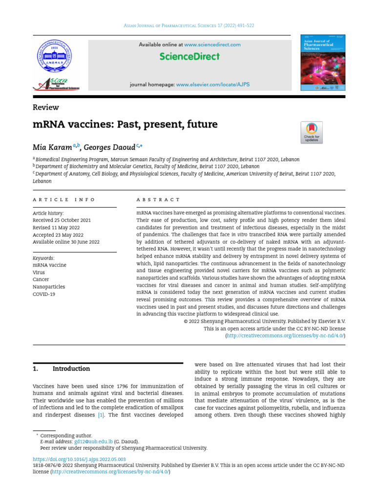 mRNA Vaccines: Overview and Future Insights | PDF | Vaccines | Virus