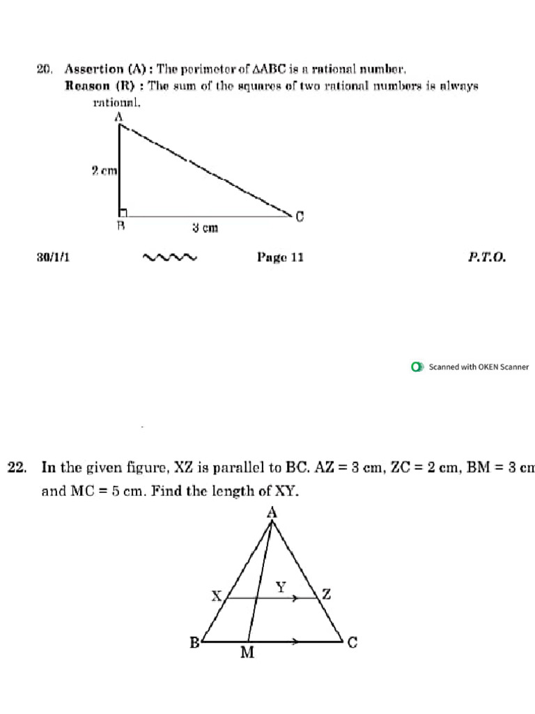 Standard PYQ of Triangle | PDF