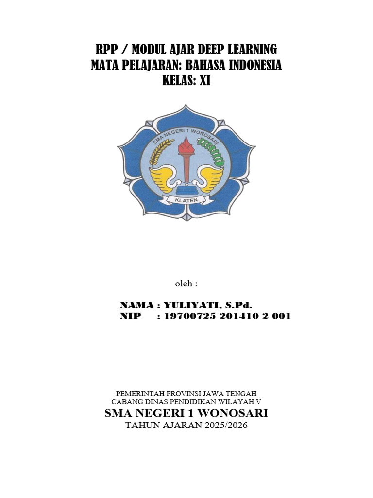 Modul Ajar Deep Learning Bahasa Indonesia | PDF