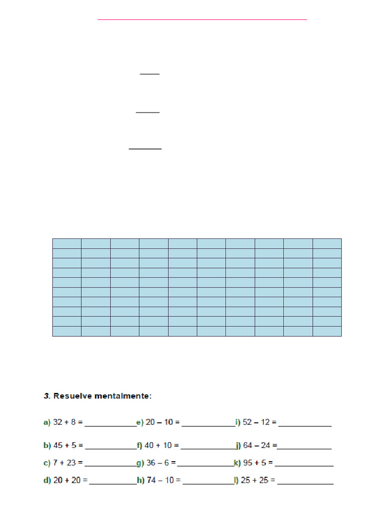 Ejercicios Matemáticos 2do Grado | PDF