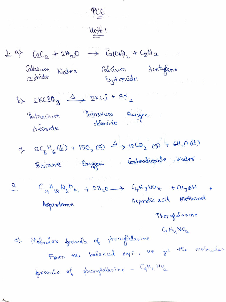 PCE Unit Analysis and Measurements | PDF