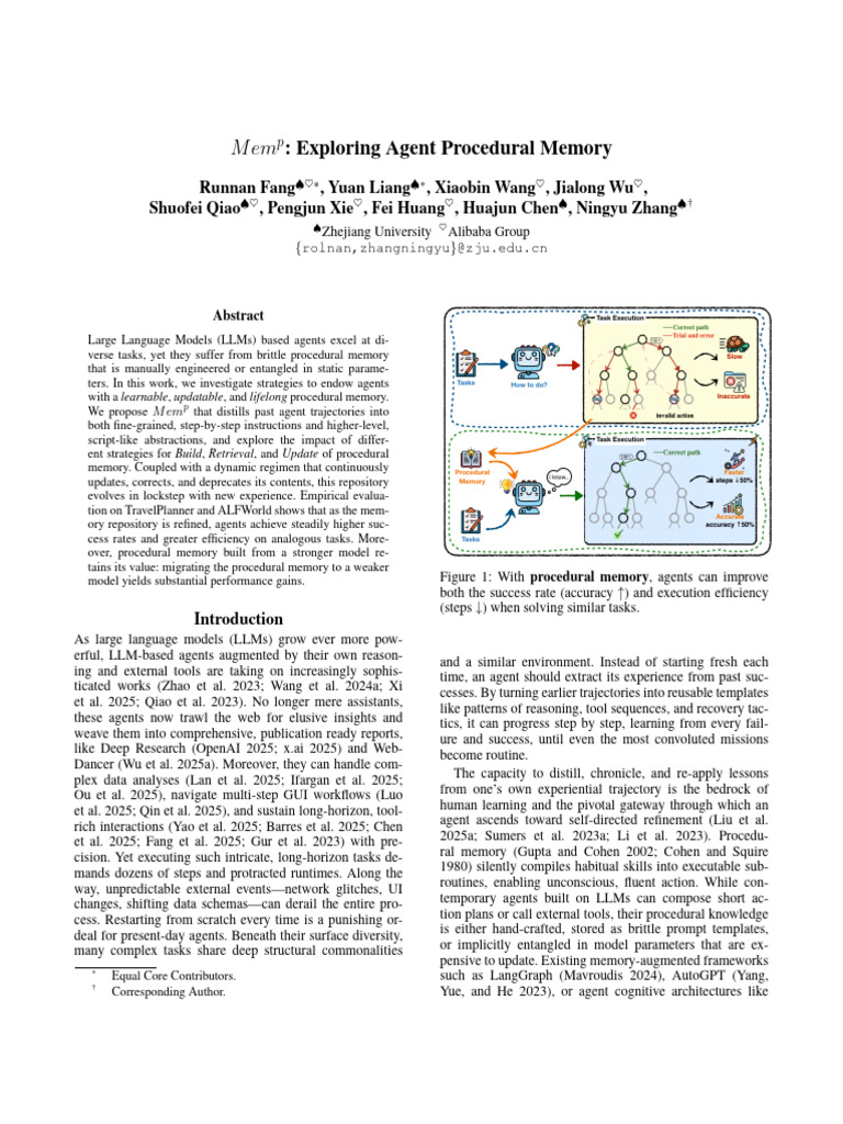 Memp: Enhancing Agent Memory Systems | PDF | Memory | Information Retrieval