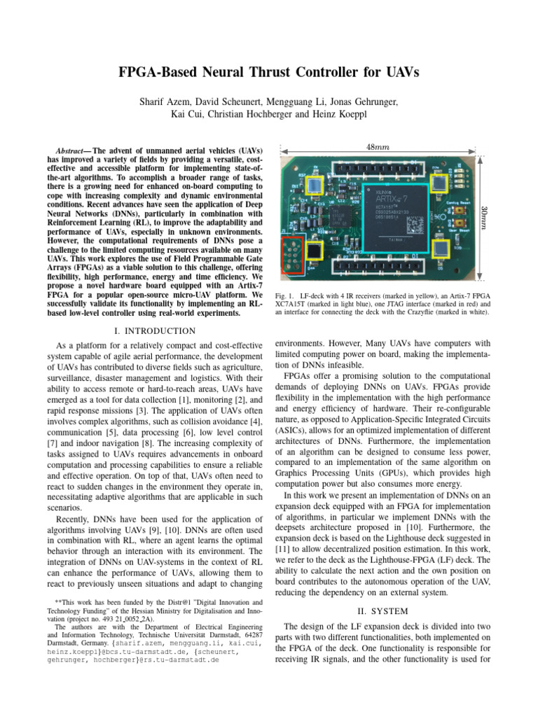 FPGA Neural Controller for UAVs | PDF | Field Programmable Gate Array ...