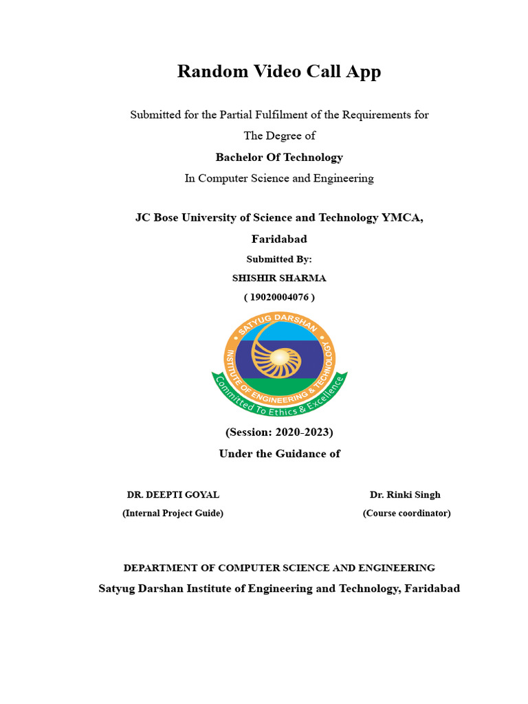 Final Year Colage Project by Shishir Sharma | PDF | Java (Programming ...