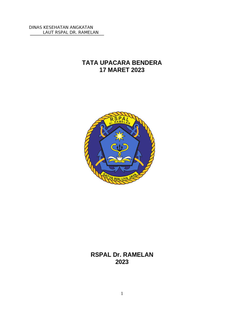 Tata Upacara Bendera RSPAL 2023 | PDF