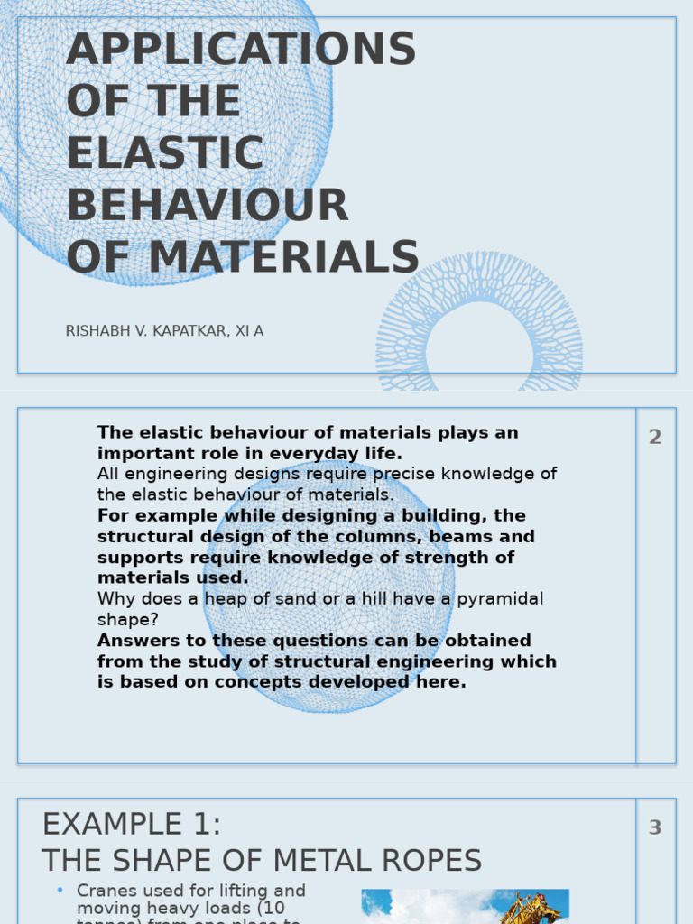 Applications of The Elastic Behaviour of Materials | PDF | Beam ...