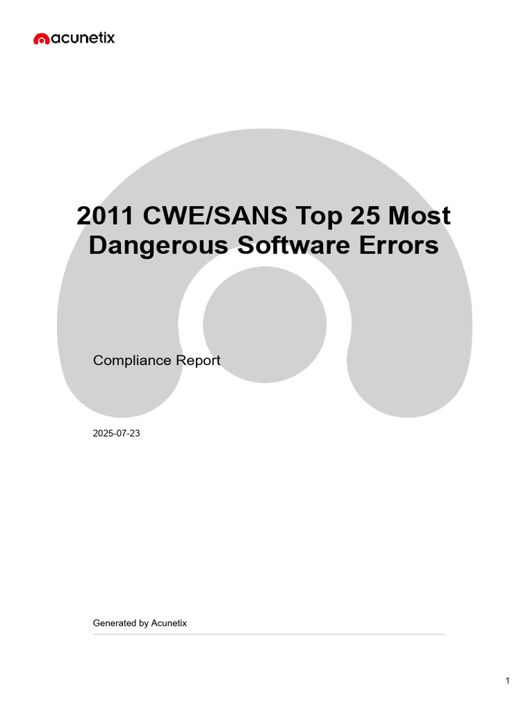 2011 CWE/SANS Top 25 Software Errors | PDF | World Wide Web | Internet ...