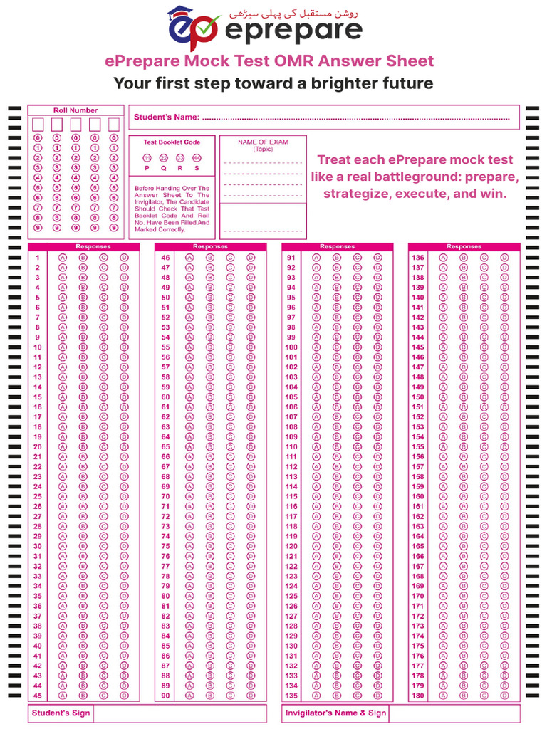 ePrepare Mock Test Strategy Guide | PDF