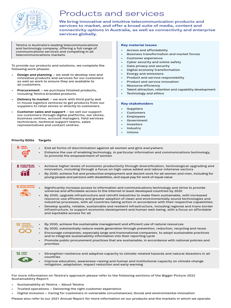 Telstra Value Chain Products Services Remediated | PDF | Sustainability ...