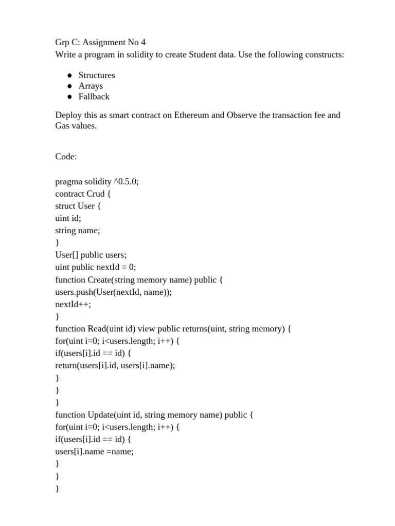 GRP C - Assignment 4 | PDF