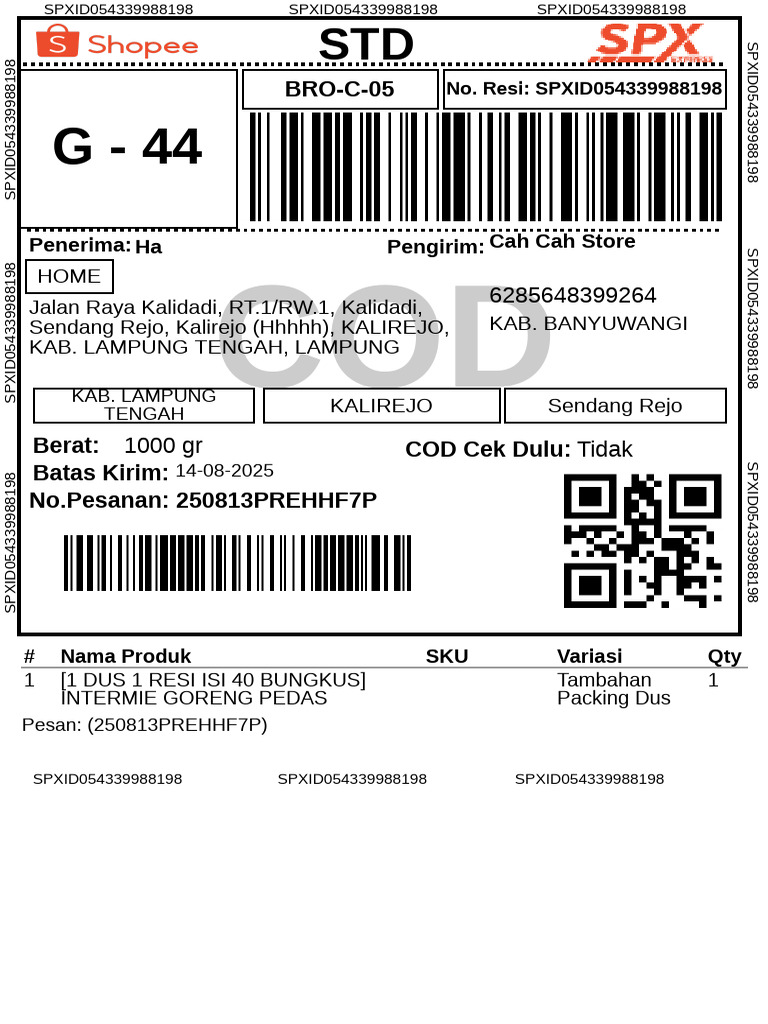 Label Pengiriman 5 | PDF