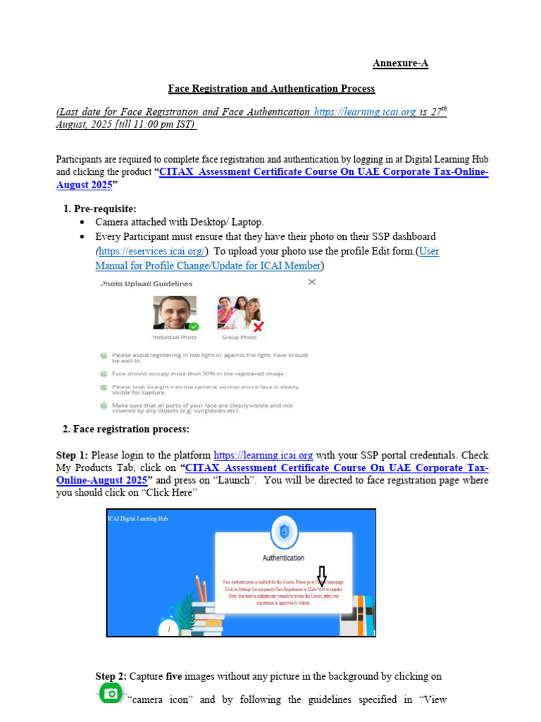 Face Registration for CITAX Course | PDF | Software | Computing