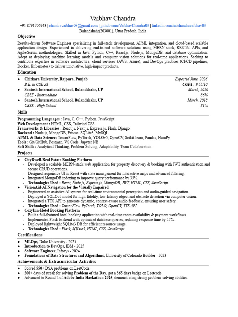 My Resume 10 Aug Other | PDF | Java Script | Computer Science