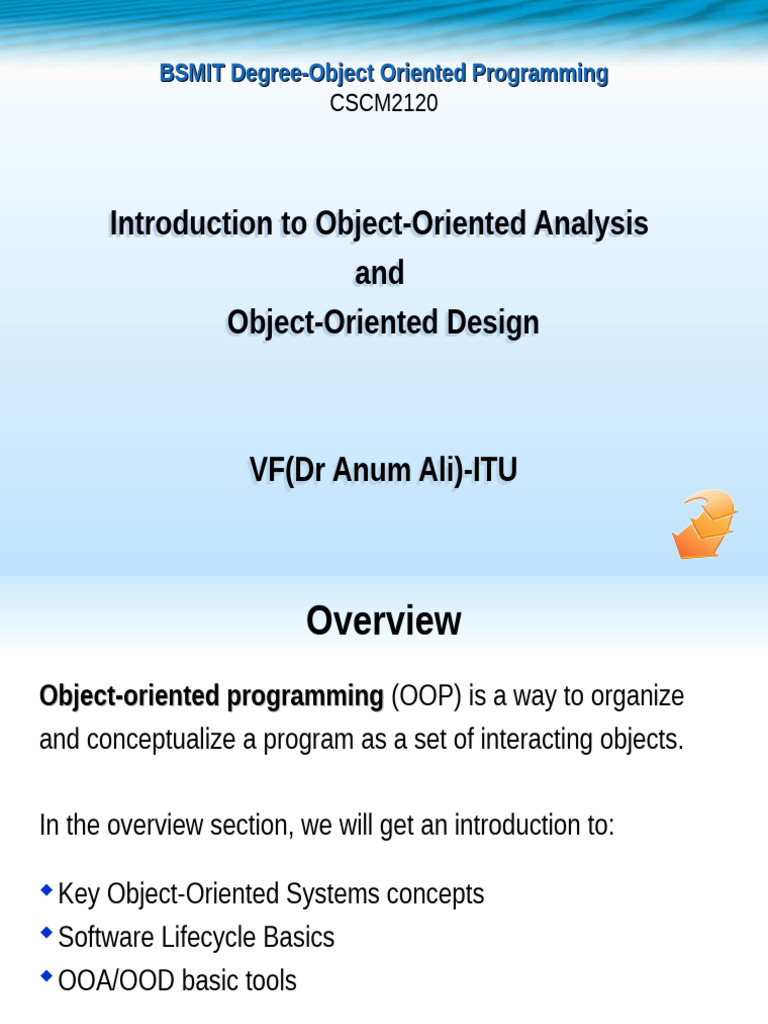 Object-Oriented Programming Overview | PDF | Class (Computer ...