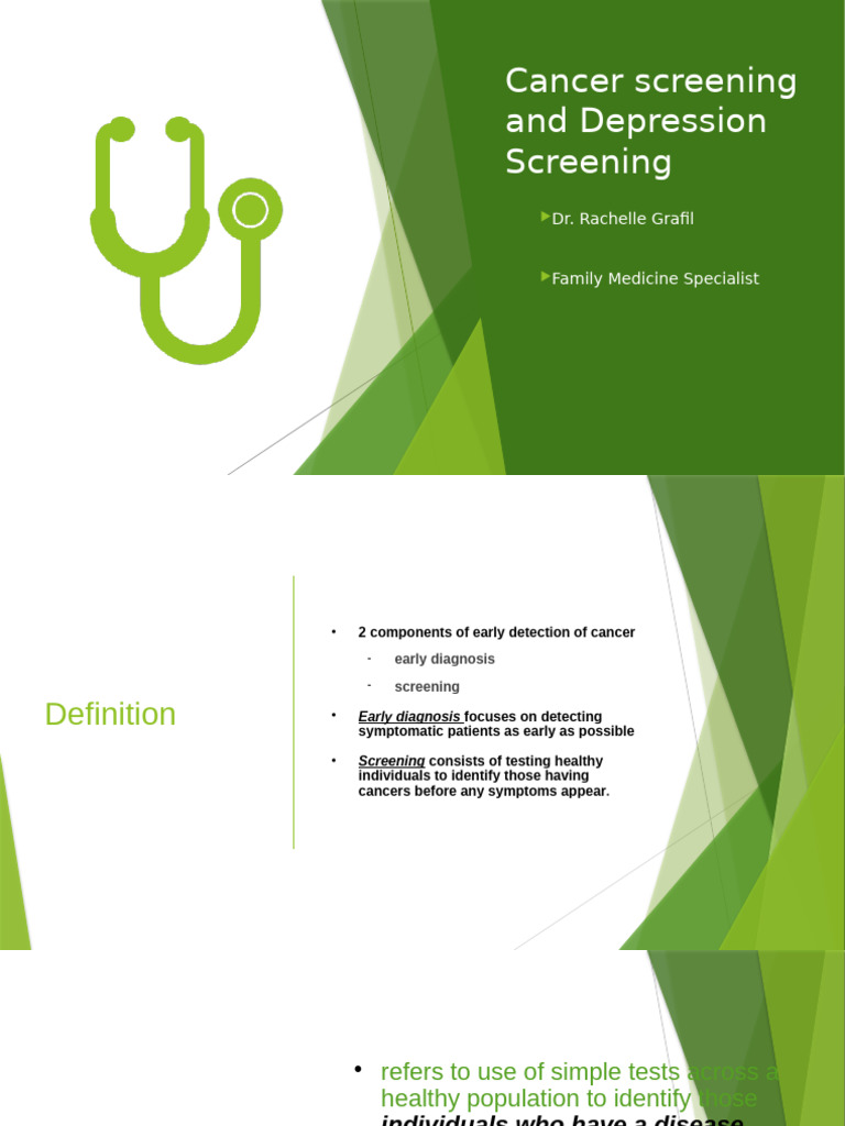 Cancer Screening and Depression Screening | PDF | Cervical Cancer ...
