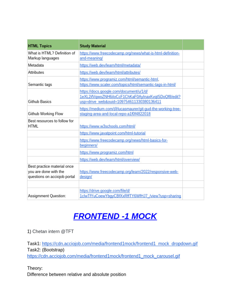 HTML and Frontend Development Guide | PDF | Html | Programming Paradigms