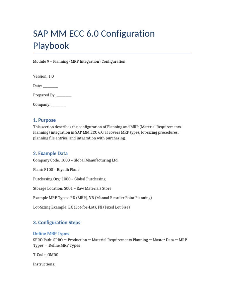 SAP MM Module9 MRPIntegration | PDF | Computer Engineering | Computing