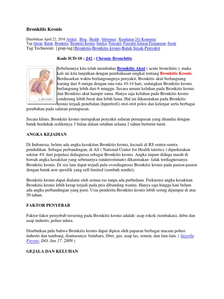 Bronkitis Kronis Kode Icd 10 Pdf