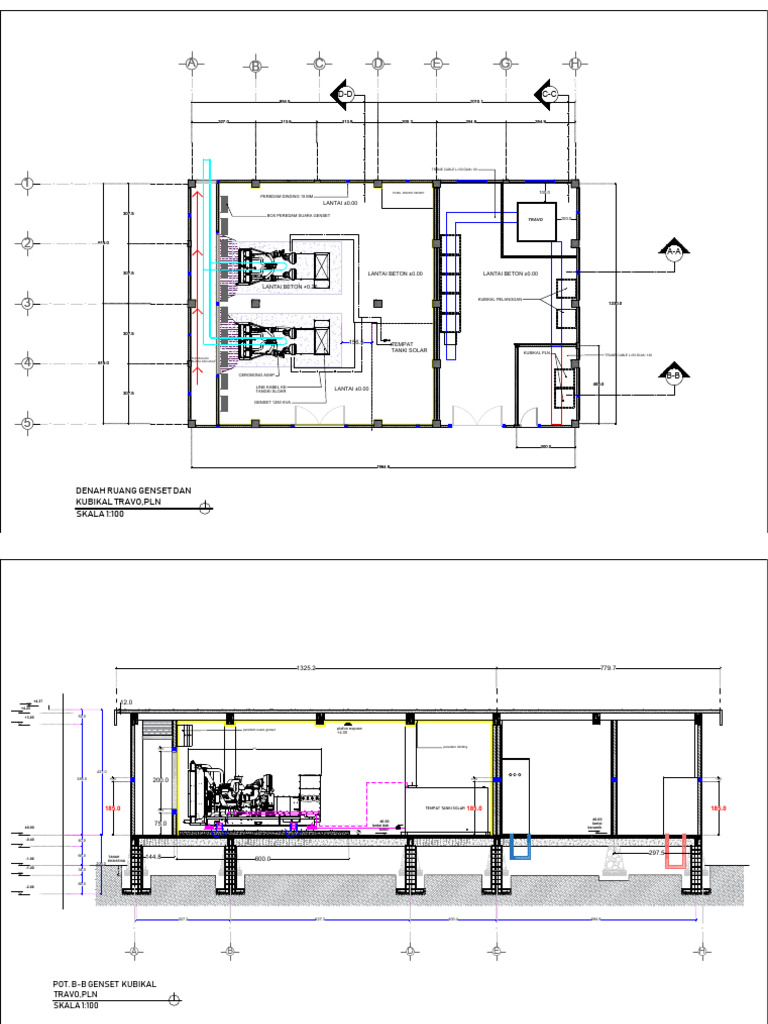 Genset Room Layout and Specifications | PDF | Electric Power | Energy ...