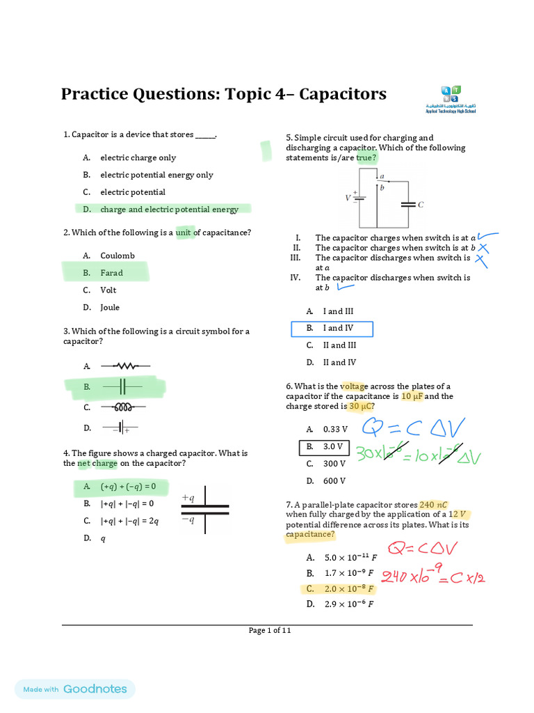 Capacitor Basics and Calculations | PDF | Capacitor | Capacitance