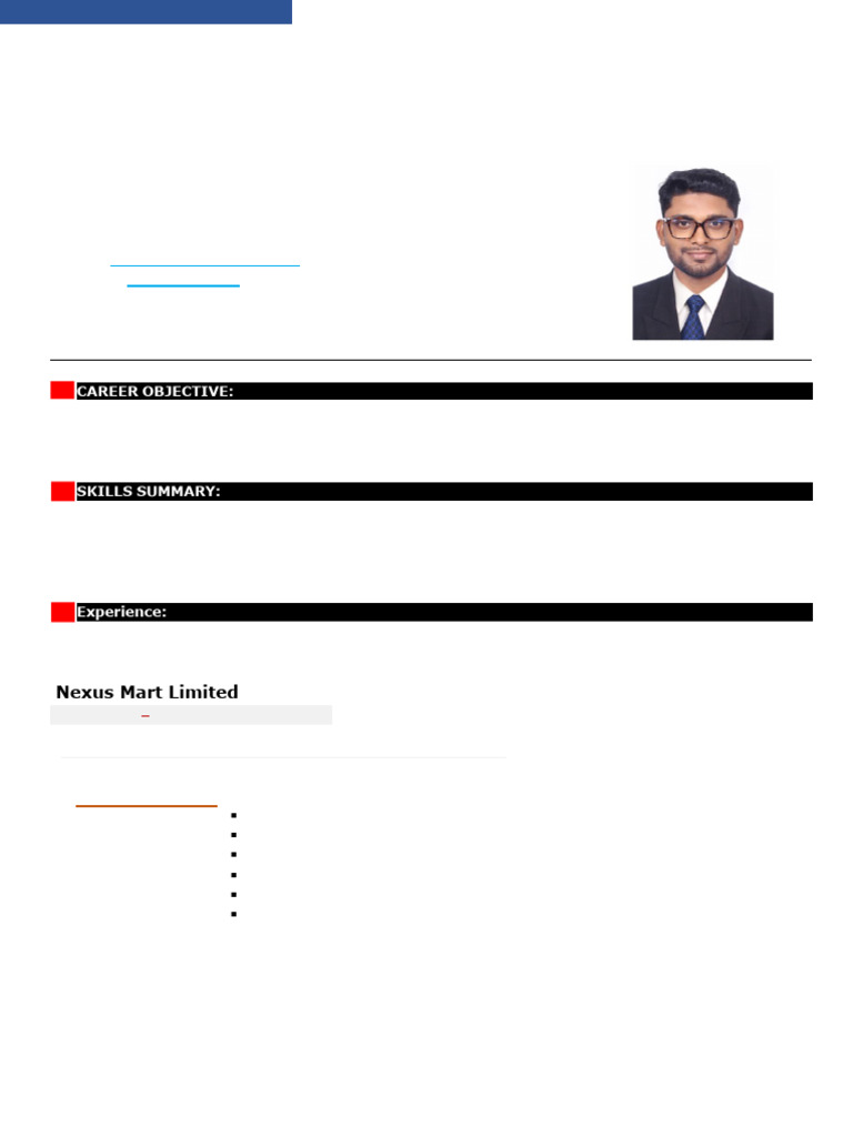 Md. Omer Hossain Forhad CV - 011947 | PDF | Business