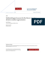 Methodological Reasons For The Theory/practice Divide in Market Segmentation