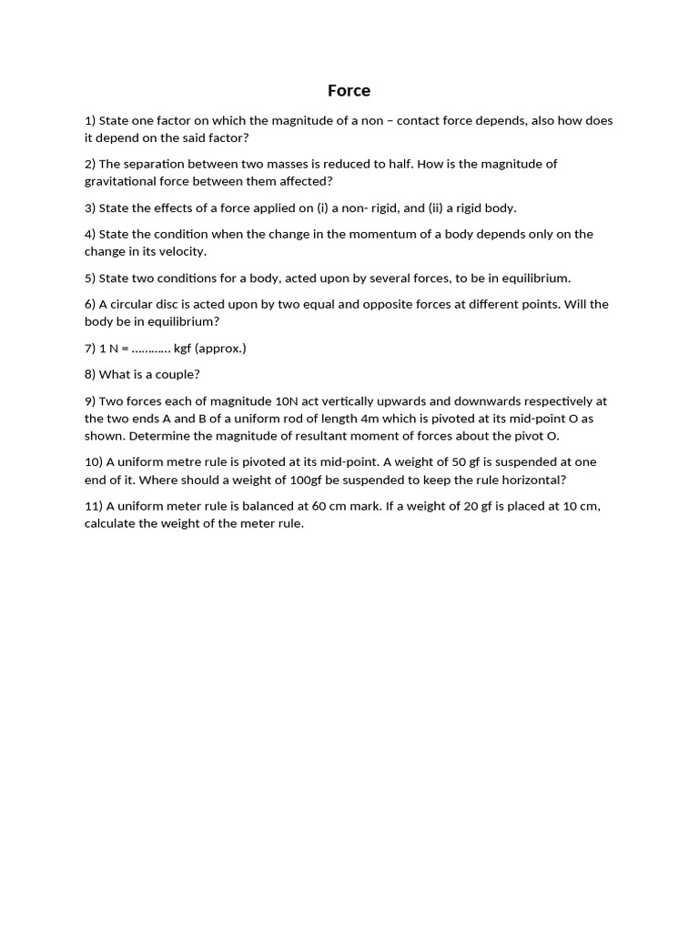 Understanding Forces and Equilibrium Principles | PDF
