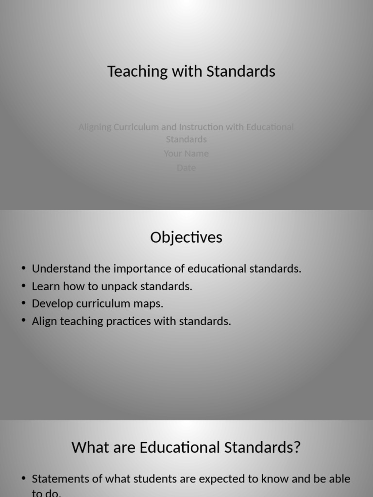 Aligning Curriculum with Educational Standards | PDF | Curriculum ...