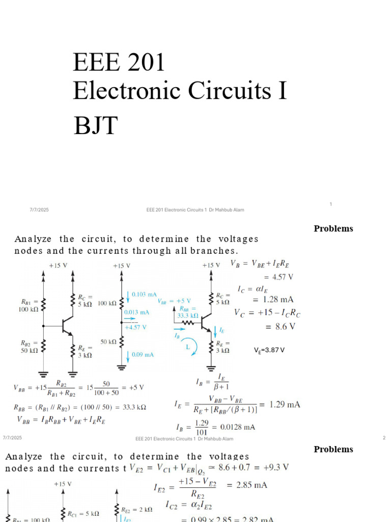 BJT Biasing Techniques in Circuits | PDF | Bipolar Junction Transistor ...