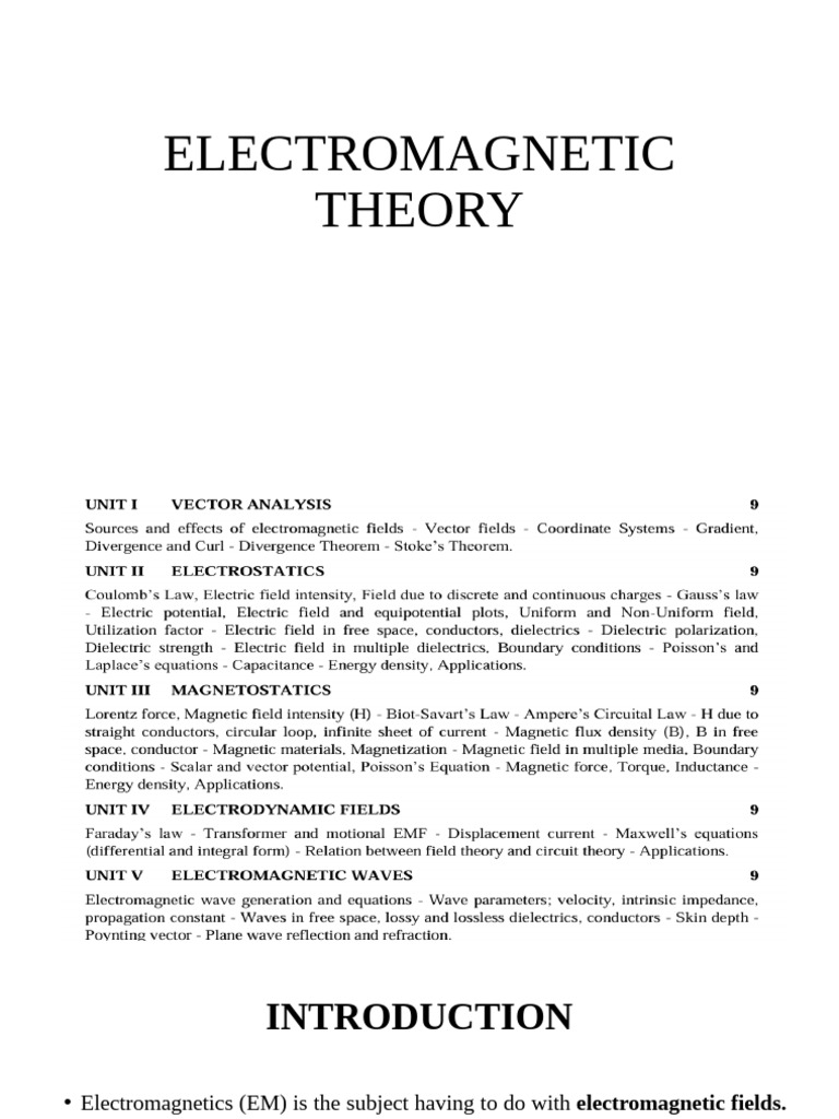 Understanding Electromagnetic Fields | PDF | Electromagnetic Field ...