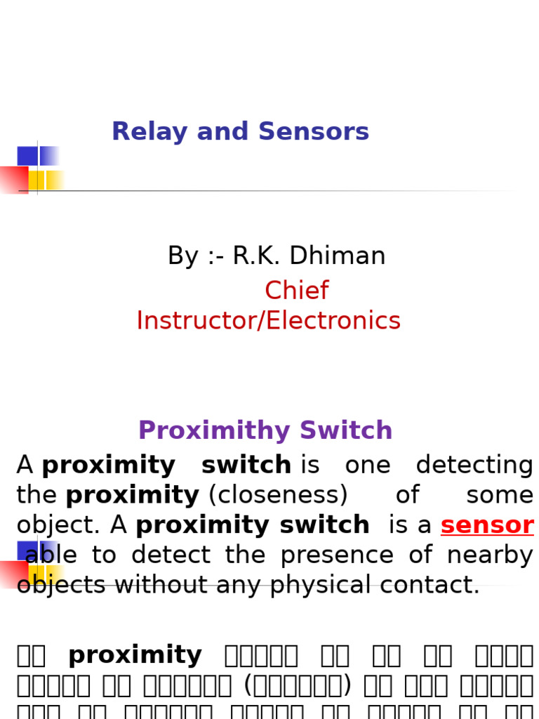 Relay and Sensors Bilingual | PDF