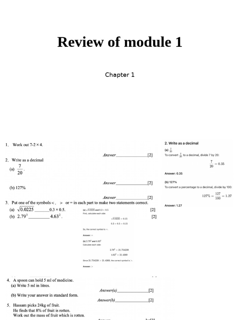Review of Module 1 | PDF
