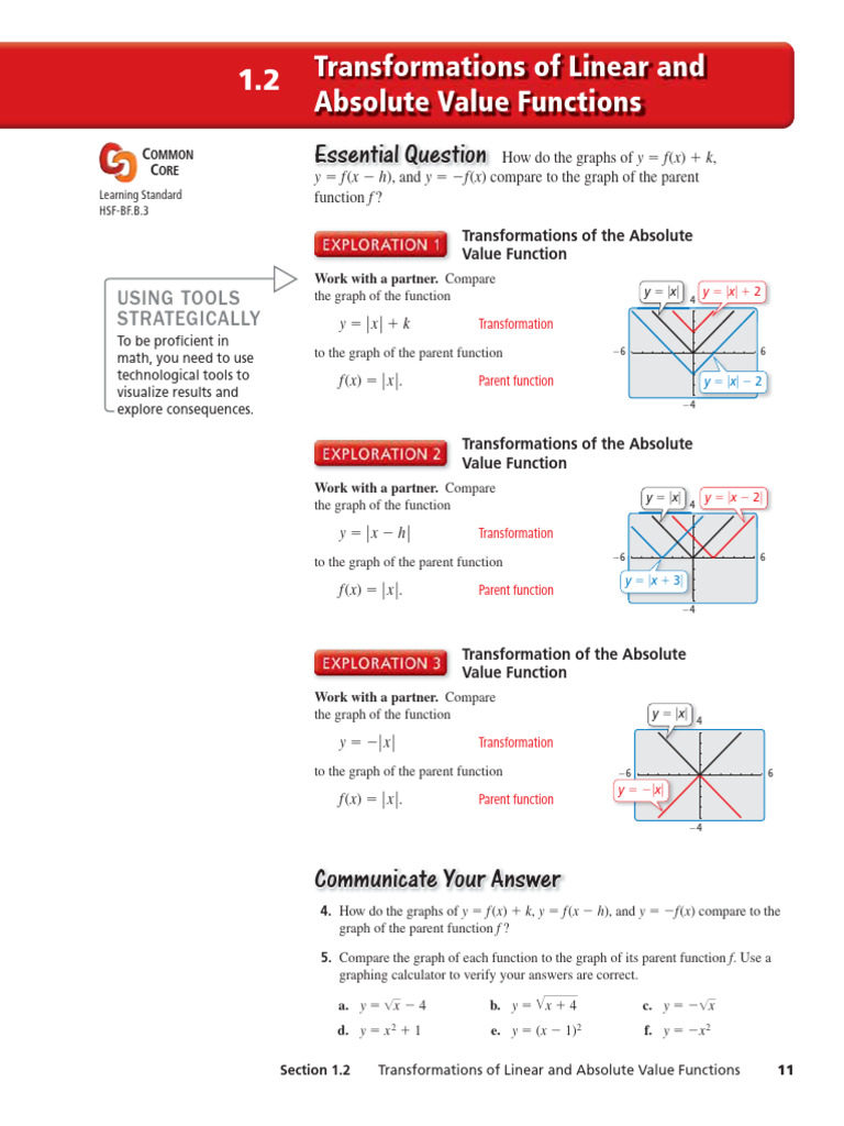 Transformations of Functions in Math 30 | PDF | Cartesian Coordinate ...