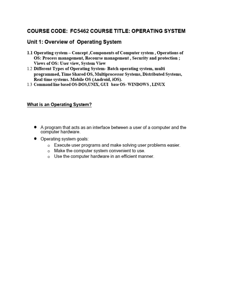 Understanding Operating Systems Basics | PDF | Operating System ...