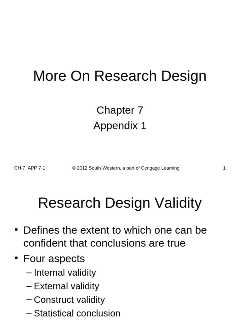 Werner CH 7 Appendix | PDF | Validity (Statistics) | Statistics