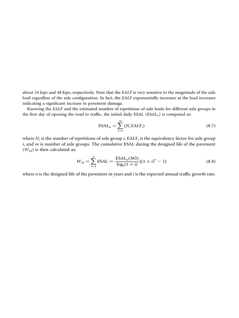 Calculating ESAL and EALF for Pavement | PDF
