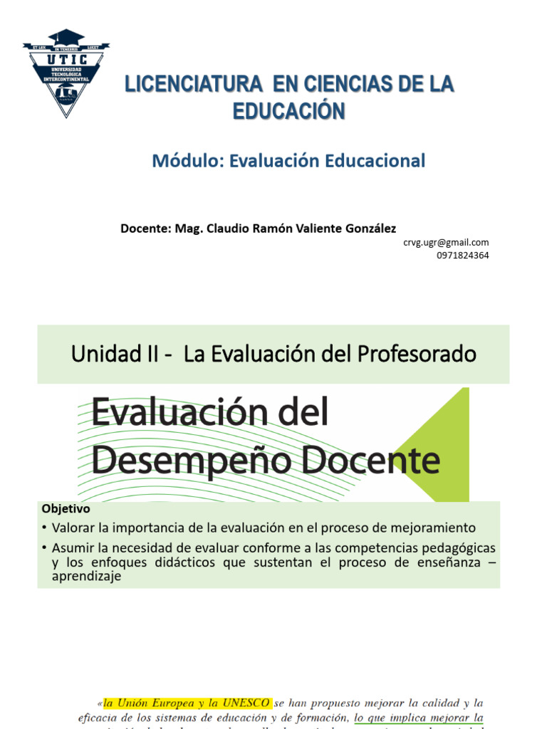 Evaluación del Desempeño Docente | PDF | Evaluación | Maestros