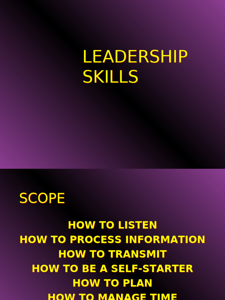 Essential Leadership Communication Skills | PDF | Information ...