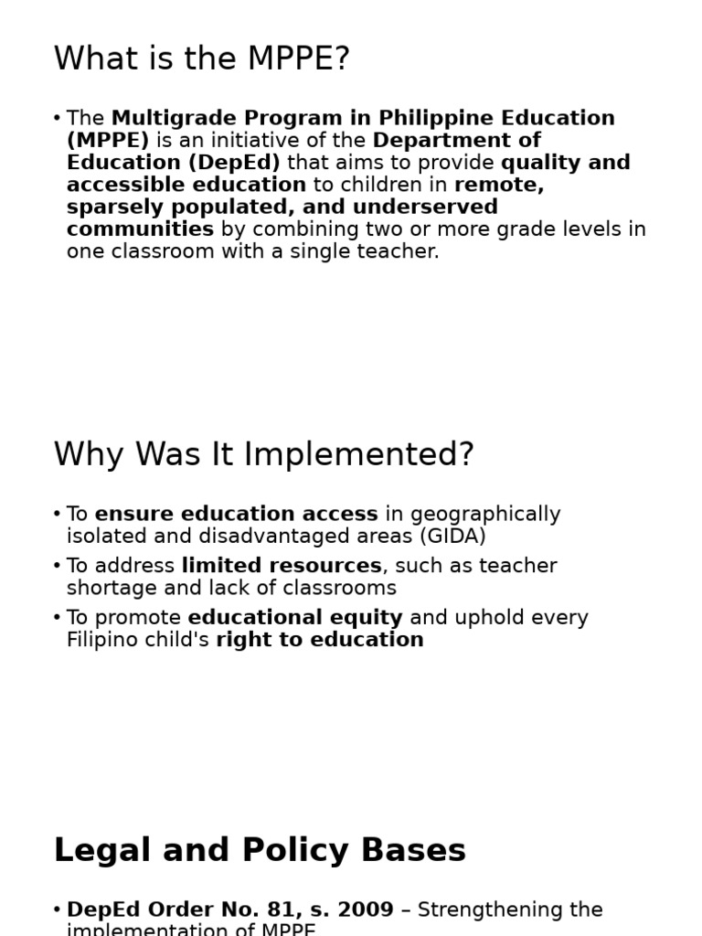 Understanding the MPPE in Education | PDF | Teachers | Learning