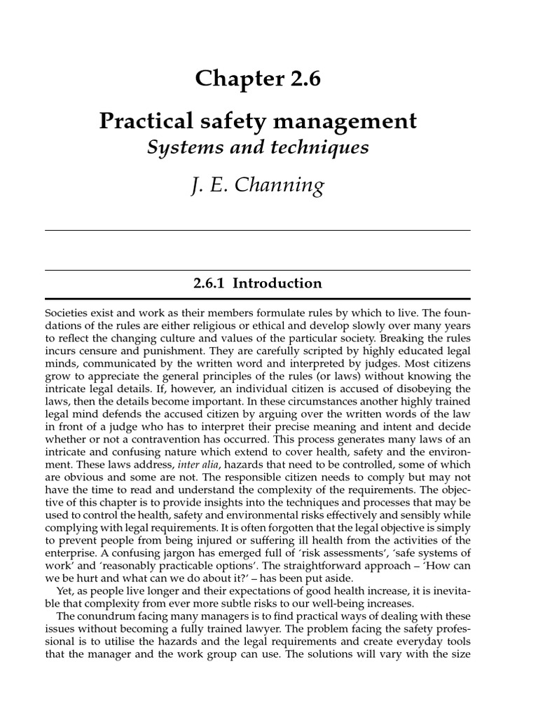 Safety Management Systems Week 4 | PDF | Occupational Safety And Health ...