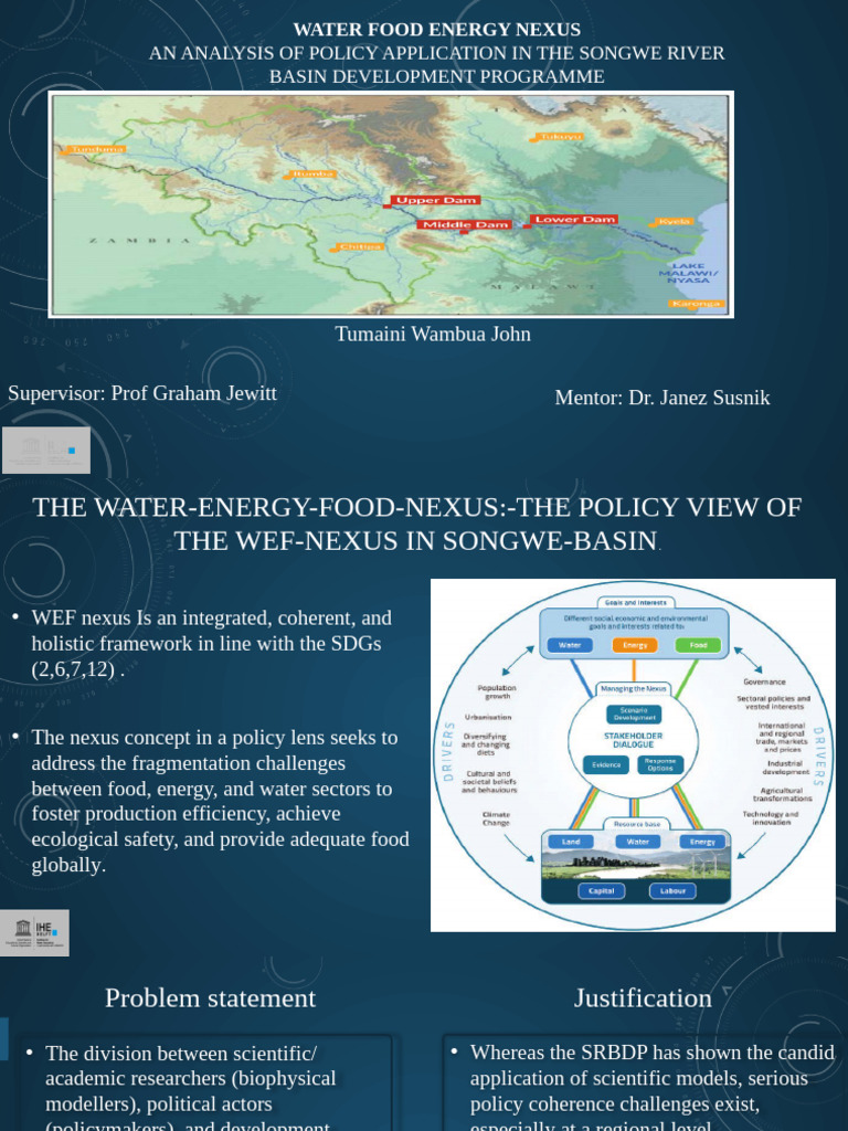 Water Food Energy Nexus - SRBDP | PDF | Policy | Data