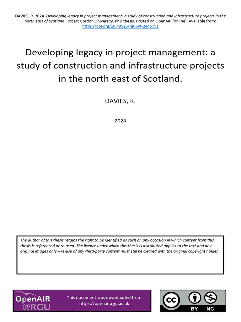 Legacy in Project Management Research | PDF | Project Management ...