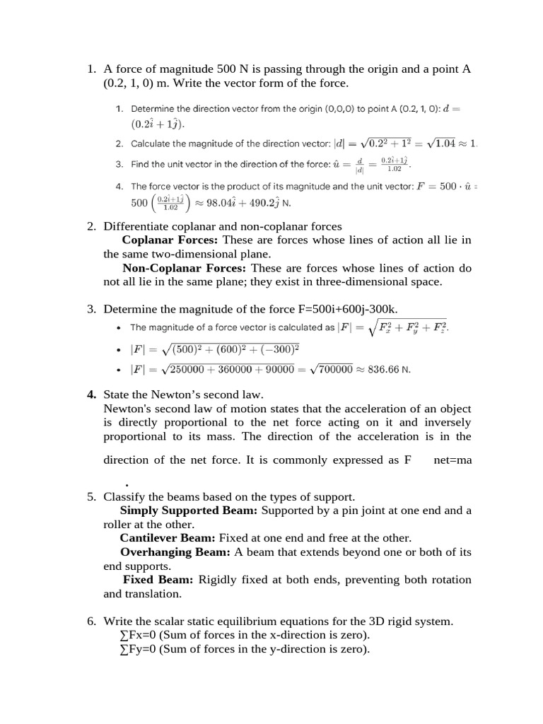 Force Systems and Structural Analysis | PDF | Force | Center Of Mass